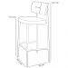 Kit 04 Banquetas Alta Bar Cozinha Sala De Jantar Aço Branco Kaira C01 Linho Cinza - Lyam Decor