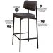 Kit 04 Banquetas Alta Bar Cozinha Sala De Jantar Aço Preto Kaira C01 Linho Preto - Lyam Decor