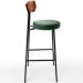 Kit 04 Banquetas Alta Bar Cozinha Sala Jantar Milão L02 Couríssimo Camel Facto Verde - Lyam Decor