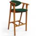 Kit 04 Banquetas Alta Cozinha Bancada Bar Sala de Jantar Fixa Cecília L02 Suede Verde Musgo - Lyam