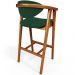 Kit 04 Banquetas Alta Cozinha Bancada Bar Sala de Jantar Fixa Cecília L02 Suede Verde Musgo - Lyam