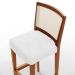 Kit 04 Banquetas Alta Cozinha Sala De Jantar Encosto Tela Branco Zion L02 Facto Branco - Lyam Decor