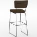Kit 04 Banquetas Alta Para Cozinha Sala De Jantar Base Em Aço Allana L02 Suede Marrom - Lyam Decor