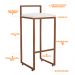 Kit 04 Banquetas Alta Para Cozinha Sala De Jantar Hanna L02 Bronze Corano Branco - Lyam Decor