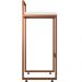 Kit 04 Banquetas Alta Para Cozinha Sala De Jantar Hanna L02 Bronze Corano Branco - Lyam Decor