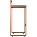 Kit 04 Banquetas Alta Para Cozinha Sala De Jantar Hanna L02 Bronze Corano Cinza - Lyam Decor