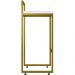 Kit 04 Banquetas Alta Para Cozinha Sala De Jantar Hanna L02 Dourado Corano Branco - Lyam Decor