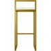 Kit 04 Banquetas Alta Para Cozinha Sala De Jantar Hanna L02 Dourado Corano Branco - Lyam Decor