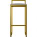 Kit 04 Banquetas Alta Para Cozinha Sala De Jantar Hanna L02 Dourado Corano Cinza - Lyam Decor