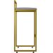 Kit 04 Banquetas Alta Para Cozinha Sala De Jantar Hanna L02 Dourado Corano Cinza - Lyam Decor