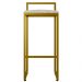 Kit 04 Banquetas Alta Para Cozinha Sala De Jantar Hanna L02 Dourado Linho Bege - Lyam Decor