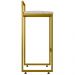Kit 04 Banquetas Alta Para Cozinha Sala De Jantar Hanna L02 Dourado Linho Bege - Lyam Decor