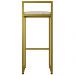 Kit 04 Banquetas Alta Para Cozinha Sala De Jantar Hanna L02 Dourado Linho Bege - Lyam Decor
