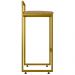 Kit 04 Banquetas Alta Para Cozinha Sala De Jantar Hanna L02 Dourado Linho Bege Escuro - Lyam Decor