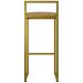 Kit 04 Banquetas Alta Para Cozinha Sala De Jantar Hanna L02 Dourado Linho Bege Escuro - Lyam Decor