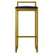 Kit 04 Banquetas Alta Para Cozinha Sala De Jantar Hanna L02 Dourado Suede Azul Marinho - Lyam Decor