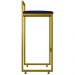 Kit 04 Banquetas Alta Para Cozinha Sala De Jantar Hanna L02 Dourado Suede Azul Marinho - Lyam Decor