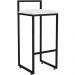 Kit 04 Banquetas Alta Para Cozinha Sala De Jantar Hanna L02 Preto Corano Branco - Lyam Decor