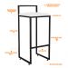 Kit 04 Banquetas Alta Para Cozinha Sala De Jantar Hanna L02 Preto Corano Branco - Lyam Decor