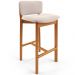 Kit 04 Banquetas Alta Para Cozinha Sala de Jantar Bar Dara L02 Suede Bege - Lyam Decor