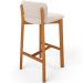 Kit 04 Banquetas Alta Para Cozinha Sala de Jantar Bar Dara L02 Suede Bege - Lyam Decor