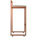 Kit 04 Banquetas Alta Para Cozinha Sala de Jantar Hanna L02 Bronze Linho Bege - Lyam Decor