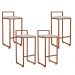 Kit 04 Banquetas Alta Para Cozinha Sala de Jantar Hanna L02 Bronze Linho Cinza - Lyam Decor