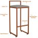 Kit 04 Banquetas Alta Para Cozinha Sala de Jantar Hanna L02 Bronze Linho Cinza Escuro - Lyam Decor