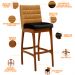 Kit 04 Banquetas Altas Cozinha Sala Jantar Fixa Mila L02 Couríssimo Whisky Couríssimo Preto - Lyam Decor