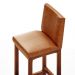Kit 04 Banquetas Altas Para Cozinha Sala De Jantar Fixa Alya L02 Couríssimo Camel - Lyam Decor