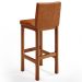 Kit 04 Banquetas Altas Para Cozinha Sala De Jantar Fixa Alya L02 Couríssimo Camel - Lyam Decor