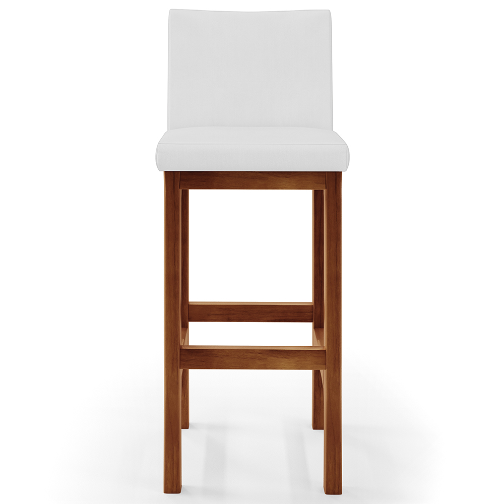 Kit 04 Banquetas Altas Para Cozinha Sala De Jantar Fixa Alya L02 Facto Branco - Lyam Decor