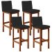 Kit 04 Banquetas Altas Para Cozinha Sala De Jantar Fixa Alya L02 Facto Preto - Lyam Decor
