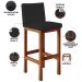 Kit 04 Banquetas Altas Para Cozinha Sala De Jantar Fixa Alya L02 Facto Preto - Lyam Decor