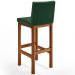 Kit 04 Banquetas Altas Para Cozinha Sala De Jantar Fixa Alya L02 Facto Verde Musgo - Lyam Decor