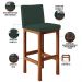 Kit 04 Banquetas Altas Para Cozinha Sala De Jantar Fixa Alya L02 Linho Verde Musgo - Lyam Decor
