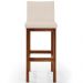 Kit 04 Banquetas Altas Para Cozinha Sala De Jantar Fixa Alya L02 Suede Bege - Lyam Decor