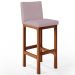 Kit 04 Banquetas Altas Para Cozinha Sala De Jantar Fixa Alya L02 Suede Rosê - Lyam Decor