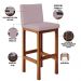 Kit 04 Banquetas Altas Para Cozinha Sala De Jantar Fixa Alya L02 Suede Rosê - Lyam Decor