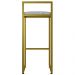 Kit 04 Banquetas Altas Para Cozinha Sala De Jantar Hanna L02 Dourado Linho Cinza - Lyam Decor