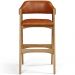Kit 04 Banquetas Altas Para Cozinha Sala de Jantar Bar Suran L02 Couríssimo Camel - Lyam Decor