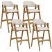 Kit 04 Banquetas Altas Para Cozinha Sala de Jantar Bar Suran L02 Linho Cru - Lyam Decor