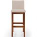 Kit 04 Banquetas Altas Para Cozinha Sala de Jantar Fixa Alya L02 Linho Bege - Lyam Decor