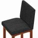 Kit 04 Banquetas Altas Para Cozinha Sala de Jantar Fixa Alya L02 Linho Chumbo - Lyam Decor