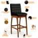 Kit 04 Banquetas Altas Para Cozinha Sala de Jantar Fixa Mila B04 Couríssimo Preto - Lyam Decor
