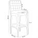 Kit 04 Banquetas Altas Para Cozinha Sala de Jantar Fixa Mila B04 Suede Cinza - Lyam Decor