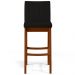 Kit 04 Banquetas Altas Para Cozinha Sala de Jantar Fixa Mila B04 Suede Preto - Lyam Decor