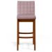 Kit 04 Banquetas Altas Para Cozinha Sala de Jantar Fixa Mila B04 Suede Rosê - Lyam Decor