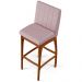 Kit 04 Banquetas Altas Para Cozinha Sala de Jantar Fixa Mila B04 Suede Rosê - Lyam Decor