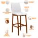 Kit 04 Banquetas Altas Para Cozinha Sala de Jantar Fixa Zoe B04 Facto Branco - Lyam Decor